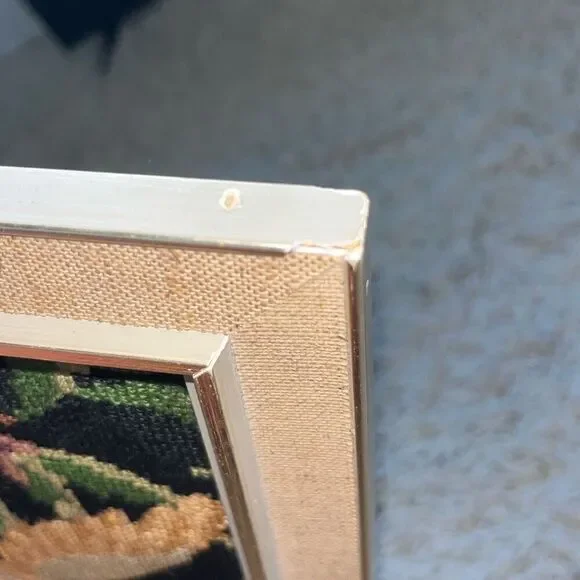 Vintage Cross Stitch Framed Tapestry Birds 11x15 Frame - Picture 9 of 10